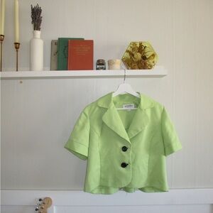 Lime Green Short Sleeve Blazer